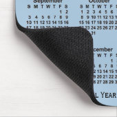 Schuljahrskalender 2023-2024 von Janz Steel Blue Mousepad (Ecke)