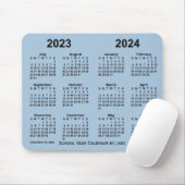 Schuljahrskalender 2023-2024 von Janz Steel Blue Mousepad (Mit Mouse)