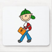 Schuljunge mit Rucksack Mousepad (Vorne)