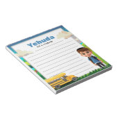 Schuljunge Mitzvah Note Notizblock (angewinkelt)