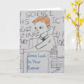 Schuljunge Viel Glück Card Karte (Gelbe Blume)