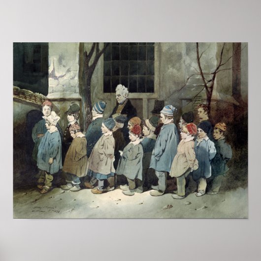 Schuljungen im Spielplatz Poster (Vorne)