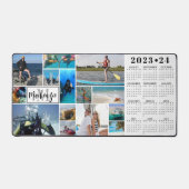 Schulkalender 2023-24 14 Fotos Monogramm Name Schreibtischunterlage (Vorderseite)