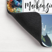 Schulkalender 5 Fotos Monogramm Name Mousepad (Ecke)