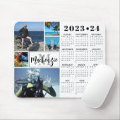 Schulkalender 5 Fotos Monogramm Name Mousepad (Mit Mouse)