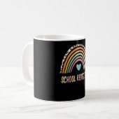 Schulkanzler Rainbow Leopard zurück zur Schule Kaffeetasse (Vorderseite Links)
