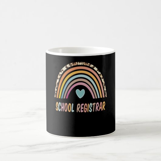 Schulkanzler Rainbow Leopard zurück zur Schule Kaffeetasse (Mittel)