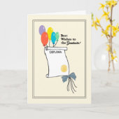 Schulkarte für Abschluss Karte (Gelbe Blume)