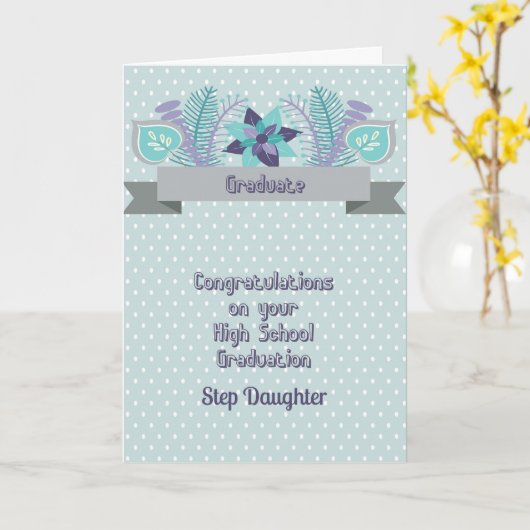 Schulkarte für Abschluss Karte (Gelbe Blume)