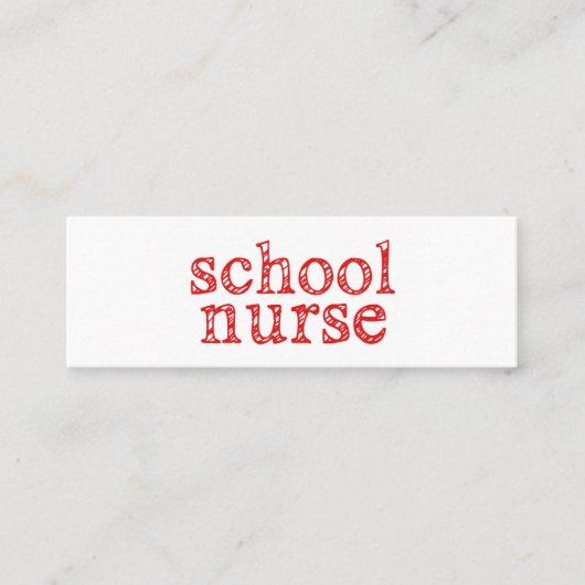 Schulkarte Mini Visitenkarte (Vorderseite)