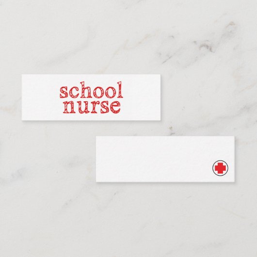 Schulkarte Mini Visitenkarte (Vorne/Hinten)