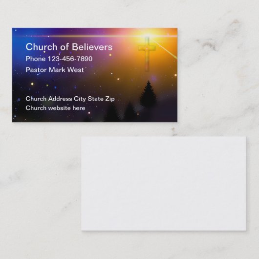 Schulkarten der Kirche Visitenkarte (Vorne/Hinten)