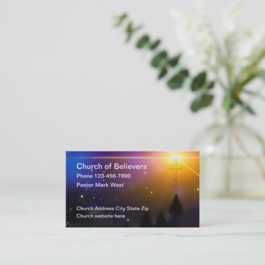 Schulkarten der Kirche Visitenkarte (Stehend Vorderseite)