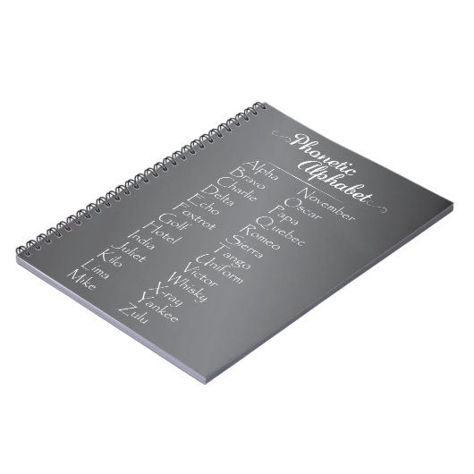 Schulkhalle Blackboard Phonetic Alphabet Rechtschr Notizblock (Linke Seite)