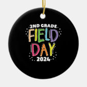 Schulkids-Lehrer am 2. Grade Field Day 2024 Keramik Ornament (Vorne)