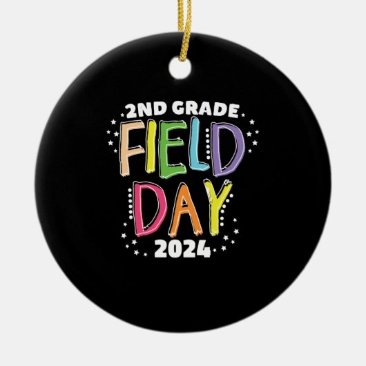 Schulkids-Lehrer am 2. Grade Field Day 2024 Keramik Ornament (Vorne)