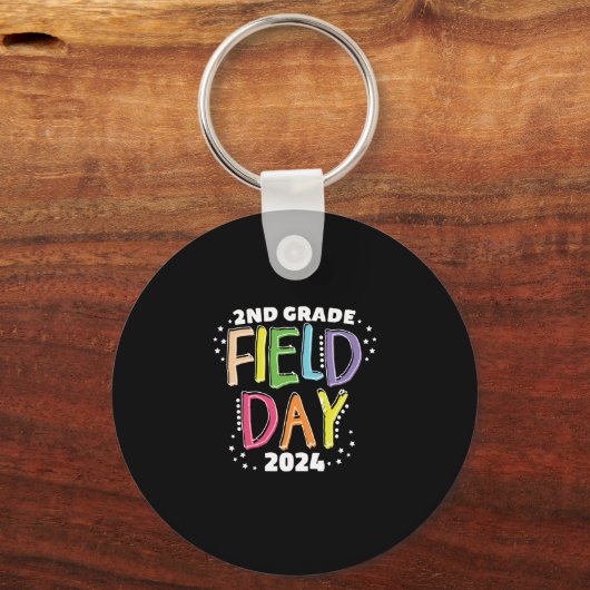 Schulkids-Lehrer am 2. Grade Field Day 2024 Schlüsselanhänger (Rückseite)