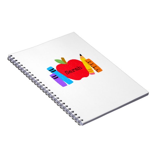 Schulkids NAME Apple Books Student Fun Notizblock (Rechte Seite)