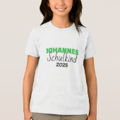 Schulkind 2026 - grün | Einschulung T-Shirt Tri-Blend Shirt (Vorderseite)