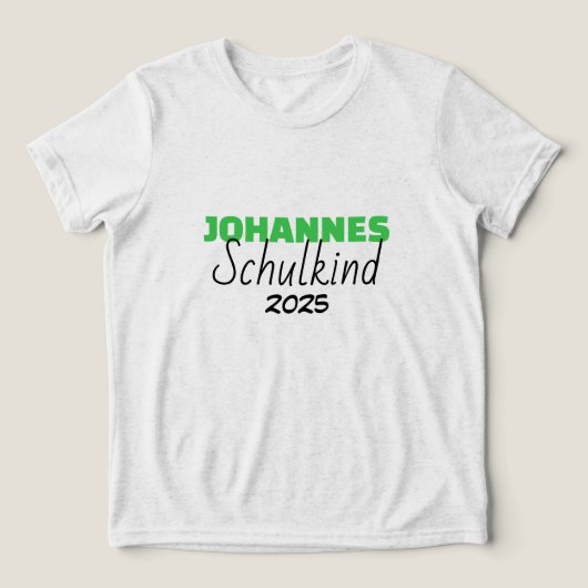 Schulkind 2026 - grün | Einschulung T-Shirt Tri-Blend Shirt (Design Vorderseite)