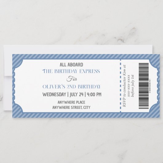 Schulkind 2. Geburtstag Einladung (Rückseite)