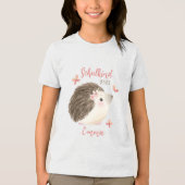 Schulkind - Igel - Aquarell-Design rosa | Tri-Blend Shirt (Vorderseite)
