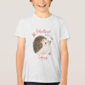 Schulkind - Igel - Aquarell-Design rosa | Tri-Blend Shirt (Vorderseite)