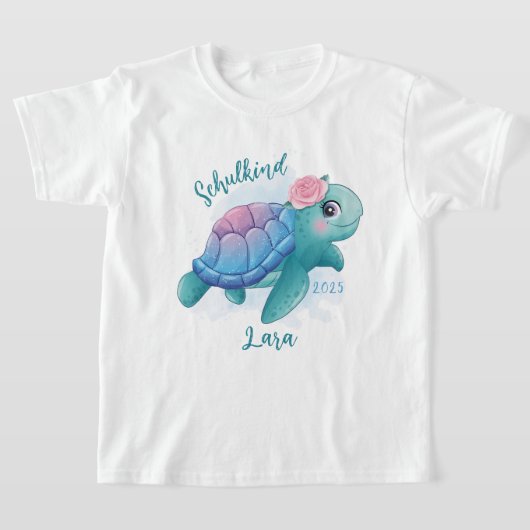 Schulkind - Schildkröte - Aquarell-Design | T-Shirt (Ablage )