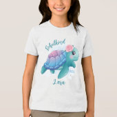 Schulkind - Schildkröte - Aquarell-Design | Tri-Blend Shirt (Vorderseite)