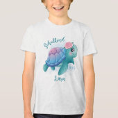 Schulkind - Schildkröte - Aquarell-Design | Tri-Blend Shirt (Vorderseite)