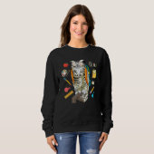 Schulkind Schüler Waldtier Weise Vogel Eule Sweatshirt (Vorne ganz)