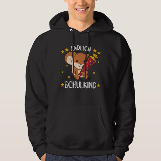 Schulkinder-Eichhörnchen-Schule Hoodie (Vorderseite)