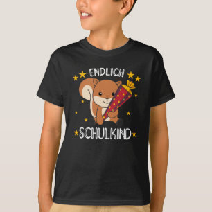 Schulkinder-Eichhörnchen-Schule T-Shirt