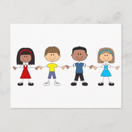 Schulkinder Postkarte (Vorderseite)