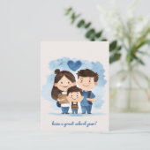 Schulkinder Postkarte (Stehend Vorderseite)