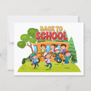 Schulkinder Postkarte