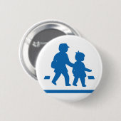 Schulkinder überqueren >> Japanisches Verkehrszeic Button (Vorne & Hinten)