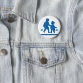 Schulkinder überqueren >> Japanisches Verkehrszeic Button (Beispiel)