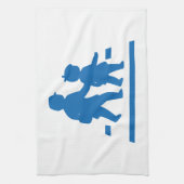 Schulkinder überqueren >> Japanisches Verkehrszeic Geschirrtuch (Vertikal)