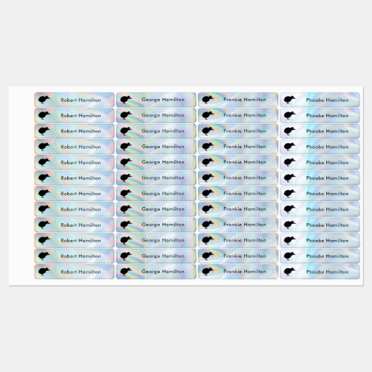 Schulkinder Wasserdichte Holografie mit Vogelmotiv Etiketten (Blatt)