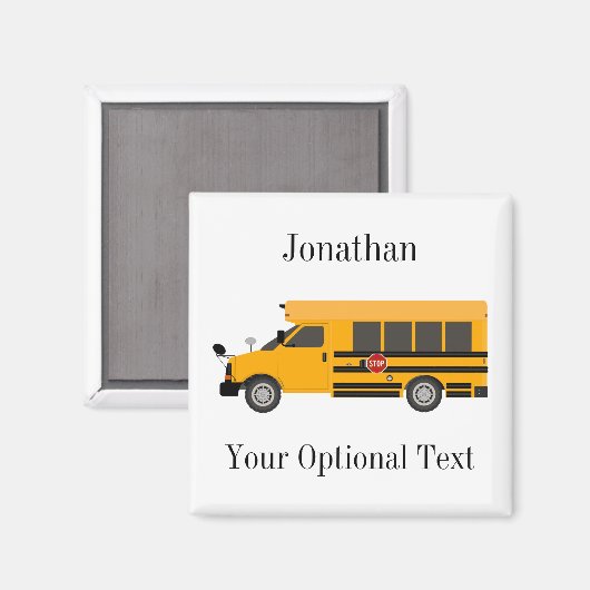 Schulkinderbusplatz Magnet (Vorderseite/Rückseite)