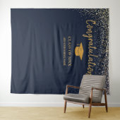 Schulklasse 2025 Abschluss im Hintergrund Wandteppich (Beispiel (Horizontal))