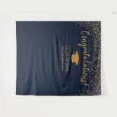 Schulklasse 2025 Abschluss im Hintergrund Wandteppich (Vorderseite (Horizontal))