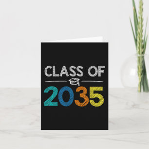 Schulklasse 2035 Erster Schultag Abschluss Karte