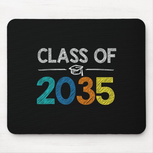 Schulklasse 2035 Erster Schultag Abschluss Mousepad (Vorne)