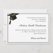 Schulklasse Foto Abschluss Ankündigung (Rückseite)