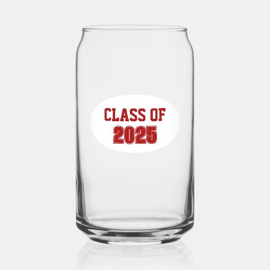 Schulklasse Rot und Weiß Dosenglas (Vorderseite)