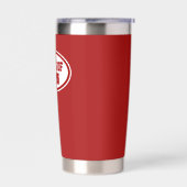 Schulklasse Rot und Weiß Thermobecher (Links)