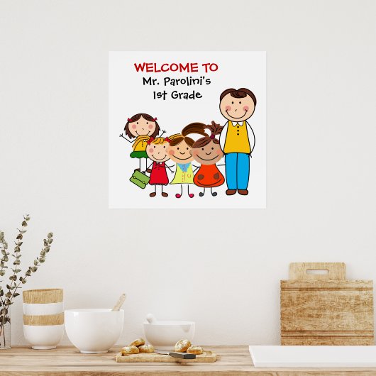 Schulklasse Willkommens-Poster Poster (Küche)