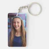 Schulklassen Blau Schlüsselanhänger (Rückseite)